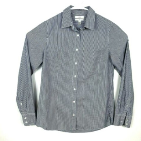 J Crew Long Sleeve The Boy Shirt Size 4  Navy - Picture 1 of 7